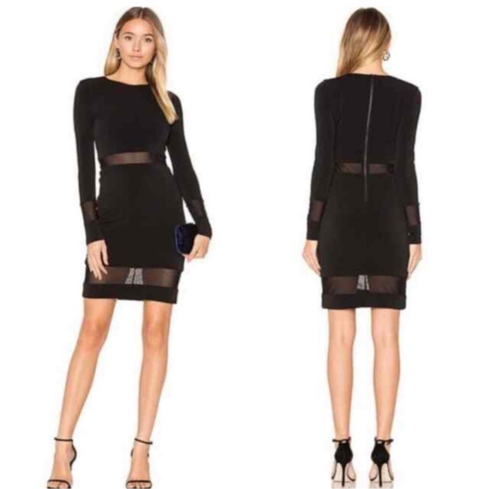 Alice + Olivia Elegant Black Long Sleeve Dress
